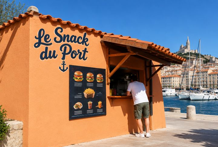 Devanture du restaurant Le Snack du Port