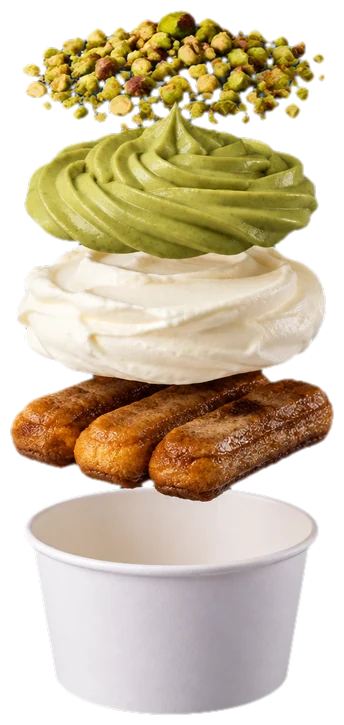 Vue éclatée : Tiramisu pistache