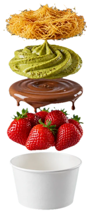 Vue éclatée : Fraises chocolat Dubaï